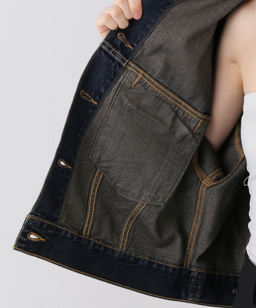 Levi's(リーバイス)の「LEVI'S/リーバイス LOOSE CROP TRUCKER 0089L-0007 【洗濯機使用可能】(デニムジャケット・レディース・ブルー・FREE)」の8枚目の写真