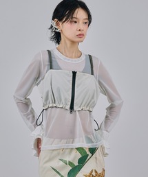 FRILL MESH L/S C/S