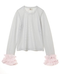 FRILL MESH L/S C/S