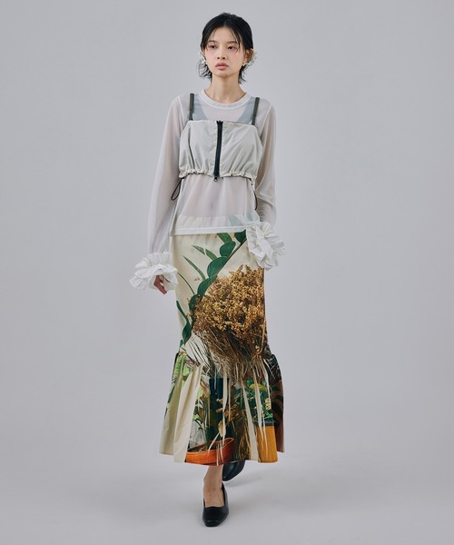 NON TOKYO(ノントーキョー)の「FRILL MESH L/S C/S(Tシャツ/カットソー・レディース・ブルー/ピンク/ホワイト・FREE)」の6枚目の写真