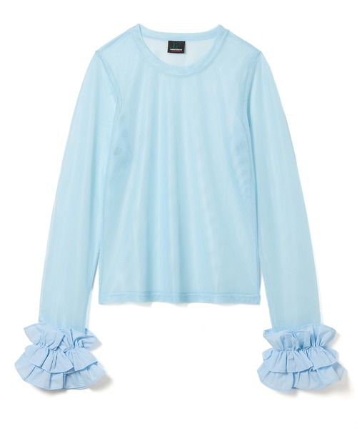NON TOKYO(ノントーキョー)の「FRILL MESH L/S C/S(Tシャツ/カットソー・レディース・ブルー/ピンク/ホワイト・FREE)」の10枚目の写真