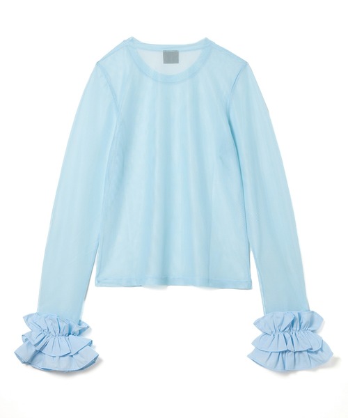 NON TOKYO(ノントーキョー)の「FRILL MESH L/S C/S(Tシャツ/カットソー・レディース・ブルー/ピンク/ホワイト・FREE)」の11枚目の写真