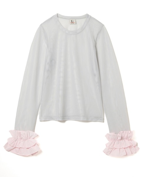 NON TOKYO(ノントーキョー)の「FRILL MESH L/S C/S(Tシャツ/カットソー・レディース・ブルー/ピンク/ホワイト・FREE)」の14枚目の写真