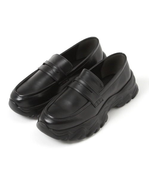 RAGEBLUE（レイジブルー）の「CHUNKY SOLE LOAFERS/ボリュームスニーカーソールローファー（ローファー・メンズ・ブラック系その他/ブラック・SMALL/MEDIUM/LARGE）」の4枚目の写真