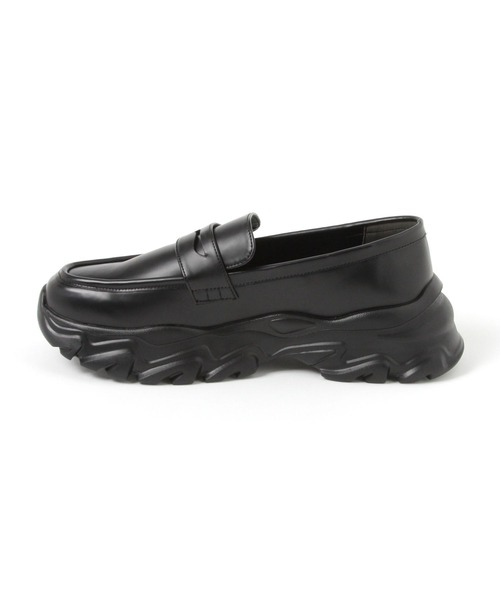 RAGEBLUE（レイジブルー）の「CHUNKY SOLE LOAFERS/ボリュームスニーカーソールローファー（ローファー・メンズ・ブラック系その他/ブラック・SMALL/MEDIUM/LARGE）」の6枚目の写真