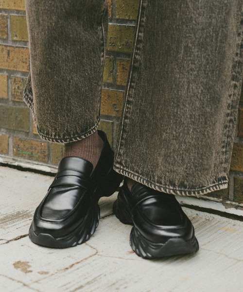 RAGEBLUE（レイジブルー）の「CHUNKY SOLE LOAFERS/ボリュームスニーカーソールローファー（ローファー・メンズ・ブラック系その他/ブラック・SMALL/MEDIUM/LARGE）」の19枚目の写真