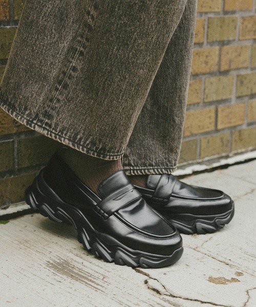 RAGEBLUE（レイジブルー）の「CHUNKY SOLE LOAFERS/ボリュームスニーカーソールローファー（ローファー・メンズ・ブラック系その他/ブラック・SMALL/MEDIUM/LARGE）」の20枚目の写真