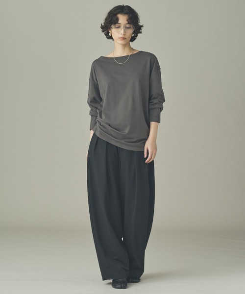 Curensology(カレンソロジー)の「Curensology(カレンソロジー)/ウォームスムースツータックパンツ(その他パンツ・レディース・ブラック/ネイビー系/ダークブラウン/ライトベージュ・38/36)」の8枚目の写真