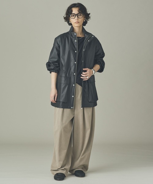 Curensology(カレンソロジー)の「Curensology(カレンソロジー)/ウォームスムースツータックパンツ(その他パンツ・レディース・ブラック/ネイビー系/ダークブラウン/ライトベージュ・38/36)」の17枚目の写真