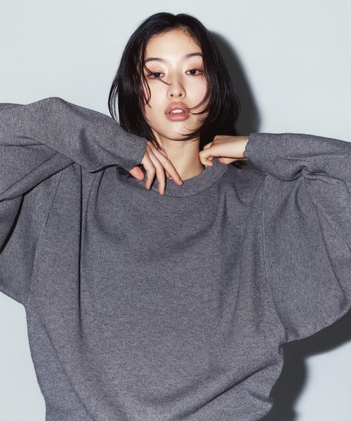 Knuth Marf(クヌースマーフ)の「Knuth Marf / クヌースマーフ 2way cuffs normcore knit(ニット/セーター・レディース・グレー/ピンク・FREE)」の7枚目の写真