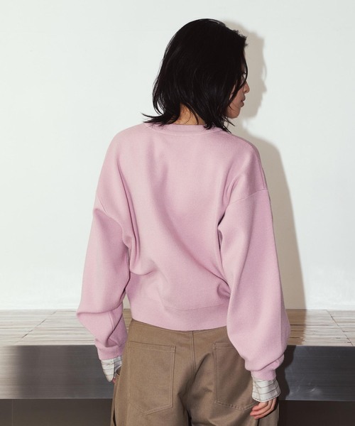 Knuth Marf(クヌースマーフ)の「Knuth Marf / クヌースマーフ 2way cuffs normcore knit(ニット/セーター・レディース・グレー/ピンク・FREE)」の12枚目の写真