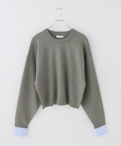 Knuth Marf(クヌースマーフ)の「Knuth Marf / クヌースマーフ 2way cuffs normcore knit(ニット/セーター・レディース・グレー/ピンク・FREE)」の13枚目の写真