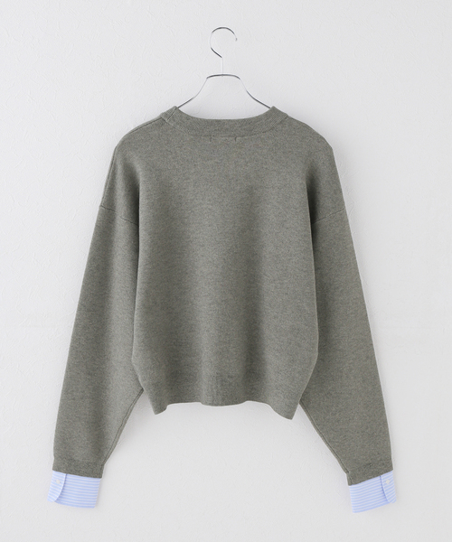 Knuth Marf(クヌースマーフ)の「Knuth Marf / クヌースマーフ 2way cuffs normcore knit(ニット/セーター・レディース・グレー/ピンク・FREE)」の14枚目の写真