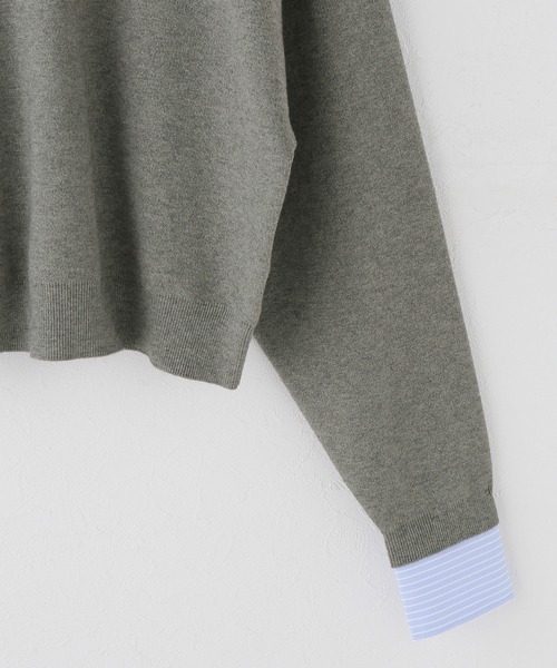 Knuth Marf(クヌースマーフ)の「Knuth Marf / クヌースマーフ 2way cuffs normcore knit(ニット/セーター・レディース・グレー/ピンク・FREE)」の15枚目の写真