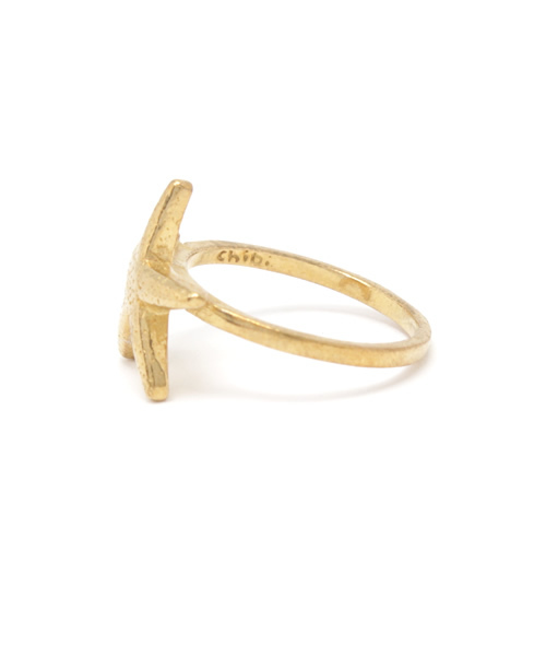 style counsel（スタイルカウンセル）の「【chibi jewels】チビ・ジュエルズ　　スターフィッシュゴールドリング starfish ring（リング・レディース・ゴールド・FREE）」の4枚目の写真