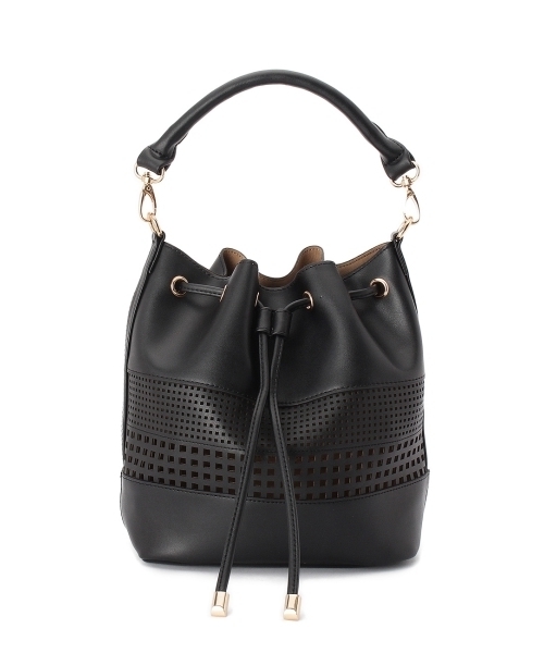 Hushush ハッシュアッシュ の パンチング巾着2wayショルダーバッグ ショルダーバッグ Wear