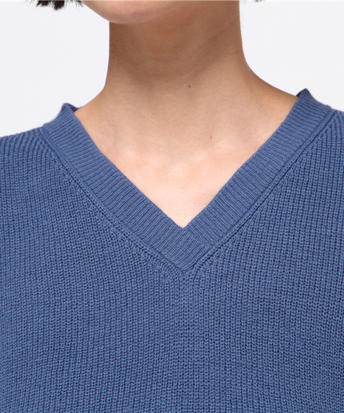 WEGO（ウィゴー）の「WEGO/Vネックニット（ニット/セーター・レディース・オフホワイト/杢グレー/ピンク/サックスブルー/ブラック・FREE）」の9枚目の写真