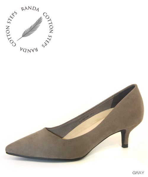 RANDA（ランダ）の「ストレスフリー/ポインテッドトゥプレーンパンプス（パンプス・レディース・ブラック/ベージュ/ネイビー/ブラウン/グレー/パイソン/ライトグレー/レッド/カーキ/ブラック系その他/オレンジ/グレー系その他/ピンク/イエロー/ピンクベージュ/ベージュ系その他/シルバー系その他/プラム/パープル・22/25/23.5/25.5/22.5/23/24/24.5/21/21.5）」の5枚目の写真