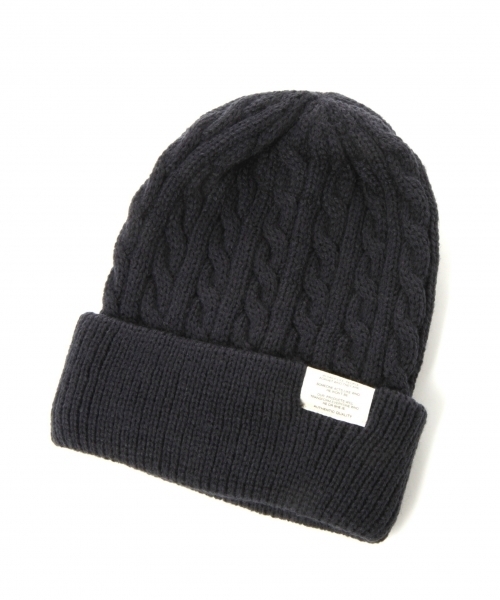 RAGEBLUE（レイジブルー）の「ケーブルワッチ/735156（ニットキャップ/ビーニー・メンズ・ネイビー/ワインレッド/オフホワイト/グレー/レッド・FREE）」の4枚目の写真