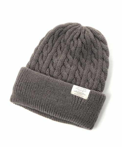 RAGEBLUE（レイジブルー）の「ケーブルワッチ/735156（ニットキャップ/ビーニー・メンズ・ネイビー/ワインレッド/オフホワイト/グレー/レッド・FREE）」の3枚目の写真