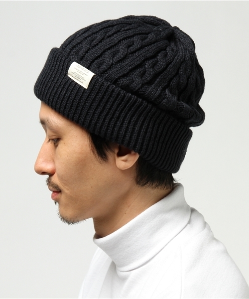 RAGEBLUE（レイジブルー）の「ケーブルワッチ/735156（ニットキャップ/ビーニー・メンズ・ネイビー/ワインレッド/オフホワイト/グレー/レッド・FREE）」の11枚目の写真