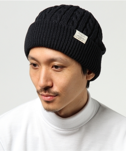 RAGEBLUE（レイジブルー）の「ケーブルワッチ/735156（ニットキャップ/ビーニー・メンズ・ネイビー/ワインレッド/オフホワイト/グレー/レッド・FREE）」の14枚目の写真