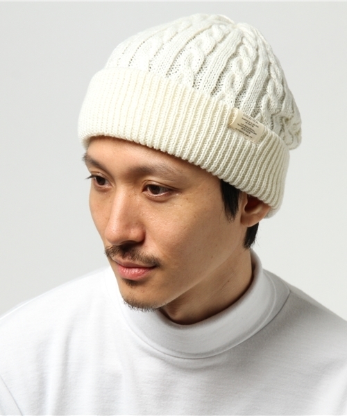 RAGEBLUE（レイジブルー）の「ケーブルワッチ/735156（ニットキャップ/ビーニー・メンズ・ネイビー/ワインレッド/オフホワイト/グレー/レッド・FREE）」の6枚目の写真
