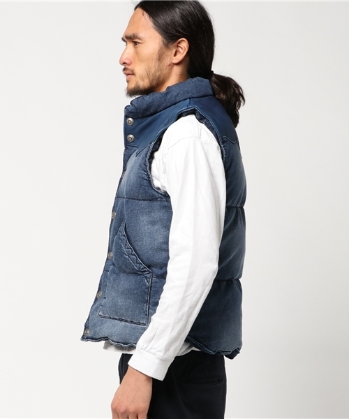 JACKROSE（ジャックローズ）の「DENIM DOWN VEST 2016AW（その他アウター・メンズ・インディゴブルー・M/L）」の2枚目の写真