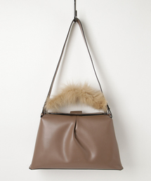 22 OCTOBRE | ファーハンドルストラップバッグ(ハンドバッグ)