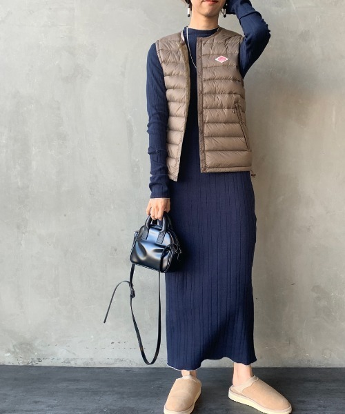 DANTON（ダントン）の「[DANTON/ダントン] インナーダウンベスト（ダウンベスト・レディース・ブラック/クリーム/ネイビー/オリーブ/レッド/ベージュ/ブラウン/グレイッシュベージュ/オフホワイト/モカ・34/36）」の11枚目の写真