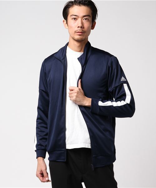 adidas（アディダス）の「長袖ジャージジャケット M ESSENTIALS ﾍﾞｰｼｯｸ ｳｫｰﾑｱｯﾌﾟｼﾞｬｹｯﾄ                                                                                                                     CD2904（ジャージ・メンズ・ブラック/ネイビー/ホワイト・LL/L/M/3L/S）」の3枚目の写真