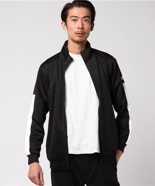 adidas（アディダス）の「長袖ジャージジャケット M ESSENTIALS ﾍﾞｰｼｯｸ ｳｫｰﾑｱｯﾌﾟｼﾞｬｹｯﾄ                                                                                                                     CD2904（ジャージ・メンズ・ブラック/ネイビー/ホワイト・LL/L/M/3L/S）」の11枚目の写真