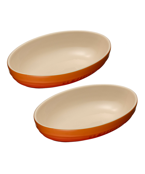 Le Creuset(ルクルーゼ)の「オーバル・ボール 23cm(2個入り)(食器)」|オレンジ