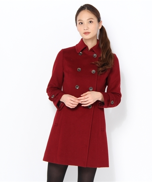 green label relaxing(グリーンレーベルリラクシング)の「GO W/シャギMLTN 8Bコート(その他アウター・レディース・ワインレッド・36/38/40)」の1枚目の写真