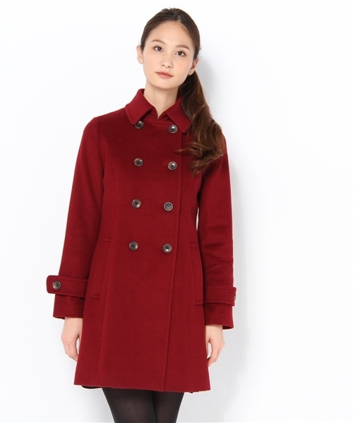 green label relaxing(グリーンレーベルリラクシング)の「GO W/シャギMLTN 8Bコート(その他アウター・レディース・ワインレッド・36/38/40)」の2枚目の写真