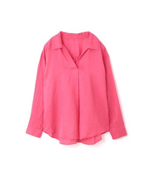 NATURAL BEAUTY BASIC（ナチュラルビューティーベーシック）の「フレンチリネン スキッパーブラウス（シャツ/ブラウス・レディース・ホワイト系その他/オフホワイト/ピンク/ブルー/カーキ・MEDIUM）」の15枚目の写真