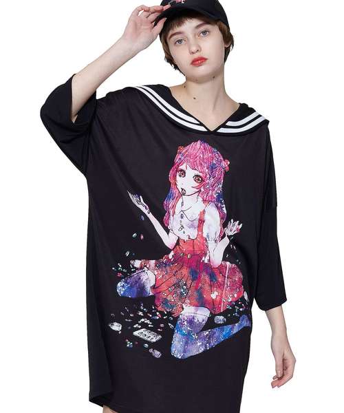 ankoROCK（アンコロック）の「ダーティーガールズラインセーラーT