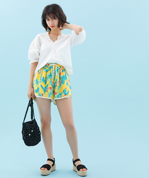 WEGO（ウィゴー）の「WEGO/コットン巾着ポシェット（ショルダーバッグ・レディース・レッド/ブラック/アイボリー・FREE）」の11枚目の写真