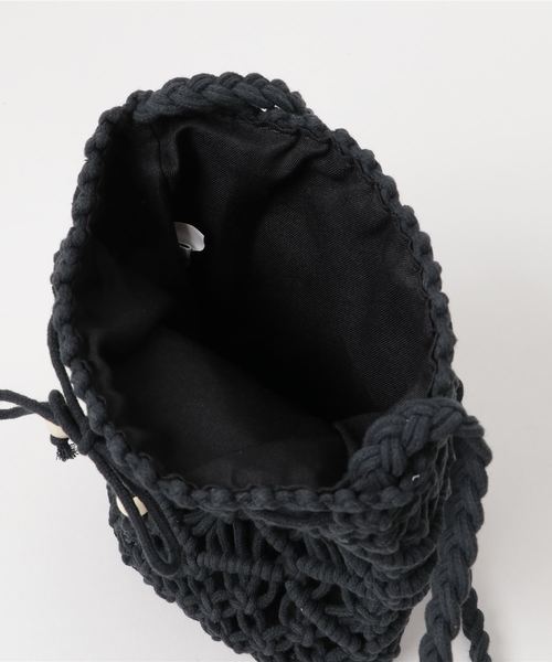 WEGO（ウィゴー）の「WEGO/コットン巾着ポシェット（ショルダーバッグ・レディース・レッド/ブラック/アイボリー・FREE）」の5枚目の写真