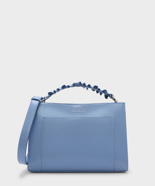 CHARLES & KEITH(チャールズ & キース)の「ラッフルハンドルバッグ / RUFFLE HANDLE BAG(ハンドバッグ・レディース・ピンク/ブルー/ブラック・L)」の3枚目の写真