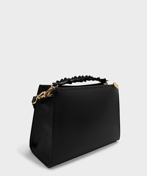 CHARLES & KEITH(チャールズ & キース)の「ラッフルハンドルバッグ / RUFFLE HANDLE BAG(ハンドバッグ・レディース・ピンク/ブルー/ブラック・L)」の5枚目の写真