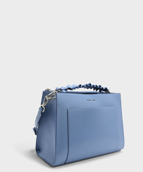 CHARLES & KEITH(チャールズ & キース)の「ラッフルハンドルバッグ / RUFFLE HANDLE BAG(ハンドバッグ・レディース・ピンク/ブルー/ブラック・L)」の8枚目の写真