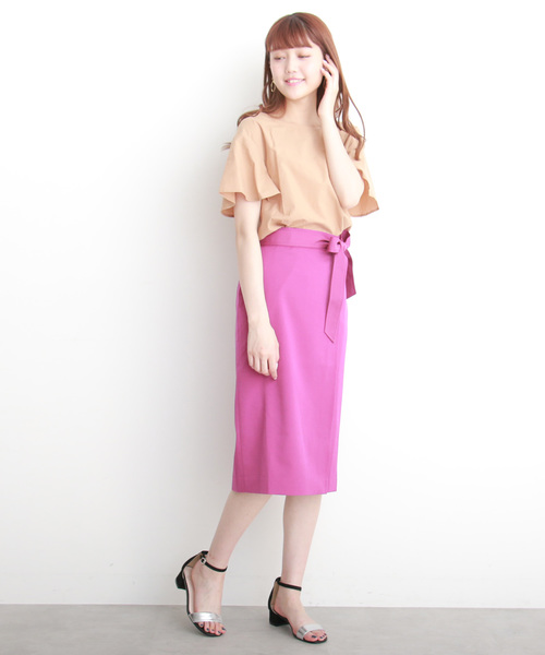 N.（N. Natural Beauty Basic）（エヌエヌナチュラルビューティーベーシック）の「◆バックツイストタイプライターブラウス（シャツ/ブラウス・レディース・ブラック/ベージュ/ブルー・MEDIUM）」の4枚目の写真
