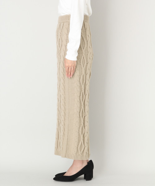 LOWRYS FARM（ローリーズファーム）の「３Ｇケーブルスカート　805102（スカート・レディース・アイボリー/ベージュ・FREE）」の6枚目の写真