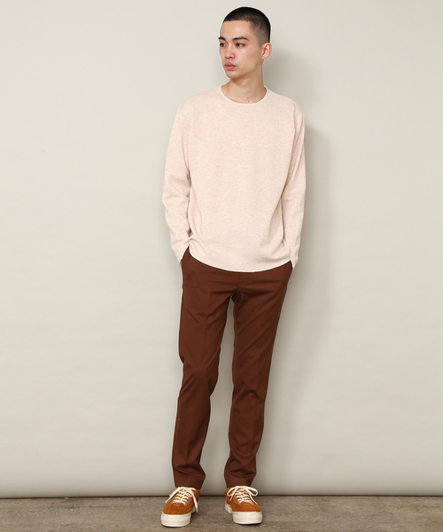 ADAM ET ROPE'（アダムエロペ）の「ミラノリブロングスリーブプルオーバー（ニット/セーター・メンズ・パープル/ホワイト系その他2/イエロー系その他3・S/M/L）」の5枚目の写真