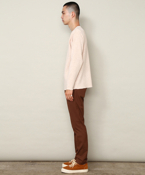 ADAM ET ROPE'（アダムエロペ）の「ミラノリブロングスリーブプルオーバー（ニット/セーター・メンズ・パープル/ホワイト系その他2/イエロー系その他3・S/M/L）」の6枚目の写真