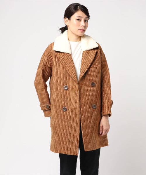 Nano Universe ナノユニバース の See U Soon ボアえり付コート その他アウター Wear