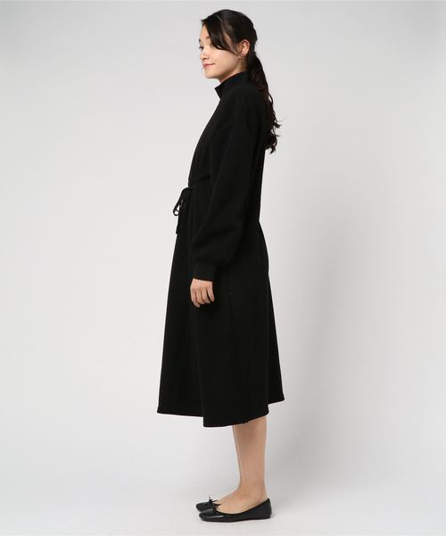 rps（アールピーエス）の「裏起毛ドロストハイネックワンピース（ワンピース・レディース・ブラック/杢グレー/グレー系その他・M）」の7枚目の写真