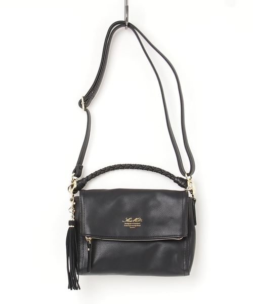 and mikka（アンドミカ）の「【WEB限定】and mikka / 2way 編みハンドル タッセル ショルダー × ハンドバッグ（ショルダーバッグ・レディース・ホワイト/ブラック/ブルー・FREE）」の2枚目の写真