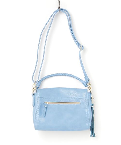 and mikka（アンドミカ）の「【WEB限定】and mikka / 2way 編みハンドル タッセル ショルダー × ハンドバッグ（ショルダーバッグ・レディース・ホワイト/ブラック/ブルー・FREE）」の6枚目の写真